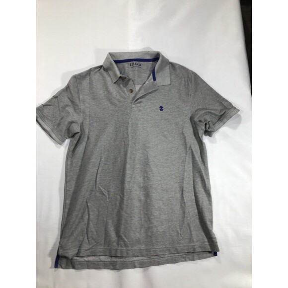 Izod The Advantage Men's Polo Grey Short Sleeve Sz Large - Picture 1 of 6
